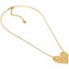 Vestopazzo Collana in Ottone con Cuore Piatto | Artigianale | Nickel tested | DD04040