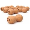 LIVENESS Kit Risparmio con 10 Peanut Ball per Yoga in Sughero Naturale Ø6,5x13 cm