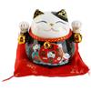 Hapivida Banca dei Soldi del Gatto Fortuna, 12×10×9 cm Gatto Maneki Neko Vaso di