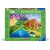 Ravensburger Puzzle 1500 Pezzi Minecraft - Puzzle Adulti +14 anni, 80 x 60 cm, Puzzle per Adulti Minecraft, Collezione 1500 Pezzi, Idee Regalo Minecraft