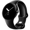 Google Pixel Watch 1st Gen - Smartwatch Android con monitoraggio dell'attività Fitbit, orologio con monitoraggio della frequenza cardiaca, cassa in acciaio inossidabile nero opaco con cinturino attivo