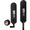 Vecys Dual Band WiFi 2.4GHz 5.8GHz Antenna 12dBi ad Alto Guadagno Omnidirezionale Glue Stick SMA Maschio Connettore Antenna per Router WiFi Scheda di Rete Wireless (Nero, 2 PCS)