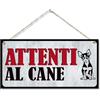 CARISPIBET Attenzione al cane! Cartelli di attenzione cartelli di avvertimento per la porta della casa porte esterne targa casa cartelli pratici 15 x 30cm