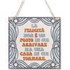 CARISPIBET La felicità | segni decorativi decorazioni per la casa segnali di benvenuto segni di ispirazione per la decorazione della casa 20 x 20 cm