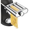 KitchenAid Metall 3-in-1 Nudelvorsatz 5KSM3MPA, Nudelroller, Schneider, enthält Nudelwalze, Spaghettischneider und Fettuccine Cutter, Edelstahl-Aufsatz für KitchenAid Standmixer