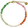 Les Cleias Les Cléias Bracciale Ida in acciaio inox, pietre fini miste, Taglia unica, Acciaio inossidabile Gemma, Nessuna pietra preziosa