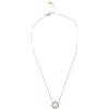 Fossil Collana da donna in acciaio inossidabile con chiusura a moschettone, tono oro, con ciondolo rotondo