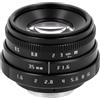 ayex 35 mm F1.6 C-Mount Obiettivo nero - Manuale APS-C Ritratto & Cine, obiettivo in metallo