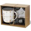 Victor Philippe Victor Collection Set Oro Mug E Piatto Stella Fiocco Di Neve