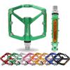 IMPALAPRO Pedali Bici Corsa in Alluminio CNC con Riflettenti Ultralight 298 g - Pedali Flat MTB con Piattaforma Media 100×95 mm, 12 Pins Inox Antiscivolo - Pedali MTB, Urbano e Gravel (dorato sabbia)