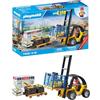 PLAYMOBIL myLife Promo Pack 71528 Carrello elevatore, Lavoro logistico emozionante al Porto, Inclusi Pallet e numerosi Articoli di Magazzino, Giocattolo per Bambini dai 4 Anni in su