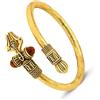 Wonder Care Rudraksha Shiv Om Trishul Damroo Kada per uomo, bracciale Lord Shiva Bahubali per uomo, ragazzo | Ottone religioso Kada | Bracciale misura libera per Maha Shivratri