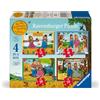 Ravensburger Magic Light Property 4 in a Box (12, 16, 20, 24 pezzi) Puzzle Titolo a Bc per adulti e bambini dai 3 anni in su