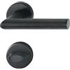 HOPPE 12033224 - Maniglia per WC Amsterdam-auf rosetta, in acciaio inox nero opaco