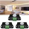 Leikurvo 3 rilevatori di movimento a LED: DC 12 V 24 V nero, sensore di movimento a infrarossi, sensore PIR, interruttore automatico senza fili IR per strisce LED, ML216