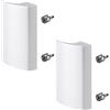 SOTECH 2 x SOTECH maniglia per porta balcone SEJA II alluminio bianco 85 x 40 x 20 mm maniglia per porta patio