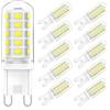 RuLEDne Lampadine G9 LED 3 W equivalenti 33 W 40 W 50 W G9 lampada alogena, bianco caldo 3000 K, 320 lm, 360 gradi, senza sfarfallio, CRI 83+, AC/DC 220-240 V, non dimmerabile, confezione da 5 (bianco freddo
