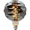 Roomrite Lampadina LED E27, Lampadine E27 Vintage 4W Dimmerabile G150 Φ150mm forme irregolari XXL Lampadina retrò illuminazione retrò per soggiorno/camera da letto/sala da pranzo - vetro grigio