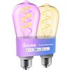 Govee Lampadina Intelligente Edison E27, RGBWW Lampada Dimmabile ST64, Compatibile con Matter e Google Assistant, 500lm, 16 Milioni di Colori, Lampadina a Filamento in Stile Vintage, Confezione da 2