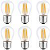 HUAMu Lampadina Filamento LED Attacco E27, 400 Lumen, 4W Equivalente a Lampadina a Incandescenza da 40W, Forma G45 Retrò, Luce Bianca Calda 2700K, Non Dimmerabile, Confezione da 6 Unità