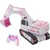 RC Escavatore Giocattolo Bambini Costruzione Giocattolo Lega 1:24 con Luci e