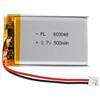Hosifiy Batteria Lipo 3.7V, 900mAh 603048 agli ioni di litio con connessione 2P-PH con passo 2,0 mm