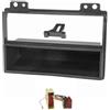 tomzz Audio 2415-018 Set di copertura radio compatibile con Ford Fiesta JH1/JD3 Ford Fusion JU2 prima del facelift nero con adattatore radio ISO