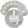 BLOCKARD Adesivi NFC Tag (10 pezzi) autoadesivi, NTAG216 Chip Tags, 888 Byte di memoria, compatibile con tutti i lettori NFC o RFID e le app per Smartphone Android