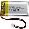 HXJNLDC Batteria ricaricabile al polimero di litio CC 3.7V 550mAh 802035, adatta per prodotti elettronici fai da te 3.7-5V con sostituzione della batteria a 2 fili incorporata e luci LED