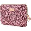 fdsmall Custodia impermeabile per computer portatile da 15,6 pollici, in neoprene, per Acer/Asus/Dell/Lenovo/HP/Samsung (rosso leopardato)