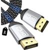 layajia Cavo DisplayPort 2.1 16K 1M, Cavo DP a DP Supporta 16K@30Hz 8K@240Hz 4K@240Hz, 80Gbps, HDCP 2.3, HDR DSC 1.2a MST FreeSync G-Sync per TV PC Scheda Video Monitor
