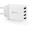 Mijun Caricatore USB 33W, Ricarica Rapida Multipla 4-Porte per iPhone 8-15 Series/Samsung S22 S21 S10 S9 A15/Google/Xiaomi/LG/Huawei/OPPO