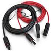 ANFIL Cavo di Prolunga Solare ANFIL® 4mm² con Connettore Maschio e Femmina - Cavo per Pannelli Solari Fotovoltaici Rosso e Nero - 1800V DC - Doppio Isolamento, Alta Qualità (3m rosso + 3m nero)