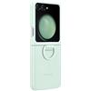 Samsung Silicone Cover with Ring Custodia Pieghevole con Anello per Galaxy Z Flip5, Ocean Green