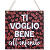 CARISPIBET Te Voglio Bene | segni di Decorazione della casa Regali Decorativi per Coppie Decorazioni per la casa segni di Cucina 20 x 20 cm
