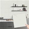 Alened Adesivi per piastrelle bianche 30 x 30 cm, 10 pezzi, piastrelle autoadesive da parete, in marmo, stacca e attacca, per bagno, cucina, paraschizzi, impermeabili e rimovibili