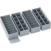 Yucch Organizer Cassetti - Compatibile con IKEA PAX Armadio, Scatole Portaoggetti Pieghevoli con Fondo Rinforzato per Intimo, Calze e Vestiti (Grigio, MALM con scomparti)