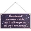 CARISPIBET I buoni Amici | segni Decorativi targhe Decorative Decorazione per la casa gratitudine Decorazioni per la casa Grazie Regalo Compleanno 15 x 30 cm