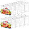 KNGNGK 10 sacchetti per giocattoli, 40 x 30 x 10 cm, in PVC trasparente, impermeabili e riutilizzabili, organizer per giocattoli con cerniera, borsa trasparente con manici per blocchi da costruzione