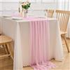 Ardjxue Runner da Tavolo Chiffon Rosa 75 x 300 cm Elegante Runner Tavola Primavera Moderno Lavabili Tovaglia Decorazione per Matrimoni Festa Matrimoni Festività Compleanno Baby Shower