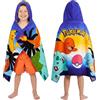 Get Trend Pokemon Incappucciato Asciugamani Bagno Ragazzi, Assorbente Asciugamano Cotone, Piscina, Nuoto e Asciugamano da Mare, Morbido Poncho da Bagno, Accessori Viaggio, Estivo Regalo Ragazzi (Multi Pokemon)