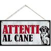 CARISPIBET Attenzione al cane! Cartelli di avvertimento Cartelli per la casa cartello per la porta cartelli per esterni 15 x 30 cm