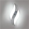 Goeco Applique da Parete Interno LED, 12W 1350LM Lampada LED Moderno con 2 Tubi Luminosi Ondulati Luce Bianca Fredda 6500K Applique Cromata per Soggiorno Corridoio Scale Camera da Letto