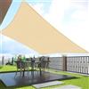 BARAKYEG Tenda a Vela Ombreggiante 2x3m Rettangolare,Telo Parasole Tenda da Sole Esterno in Oxford,vele ombreggianti,Tenda a Vela Giardino Tendalino per Balcone Terrazza Campeggio,Beige