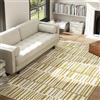HOMCOM Tappeto da salotto 200 x 140 cm a pelo corto, lavabile in lavatrice, anallergico, per soggiorno, camera da letto, ufficio, giallo