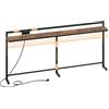 YATINEY 200 cm Tavolo Consolle Ingresso Stretto Regolabile in Altezza 70-90 cm, Tavolo da Divano con Ciabatta Scorrevole 2 AC, 1 USB-A, 1 Type-C, Cavo di Alimentazione 2 m, per Consolle Ingresso