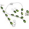 "Fatto a mano" Set di gioielli fatti a mano con pietre preziose peridoto in argento...