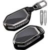 Rondrive - Guscio per Chiave a 4 Pulsanti, Modello Carbon, per Chiave Kia Telluride 2026 e Cover per Chiave in Metallo per Kia Sportage 2025 2024 K4 K5 GT-Line Sorento EV6 EV9 Carnival, Nero