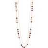 FULU AUTUMN Collana Donna in Oro Lunga con Perle di Pietra Naturale a Doppio Giro Regalo Anniversario Gioielli Fantasia per Mamma, Pietra, Senza Gemme