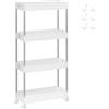 SONGMICS Carrello Portaoggetti a 4 Livelli, Carrello con Ruote, Carrellino da Cucina Bagno Ufficio, 14,4 x 42 x 86 cm, Bianco Nuvola KSC08WT